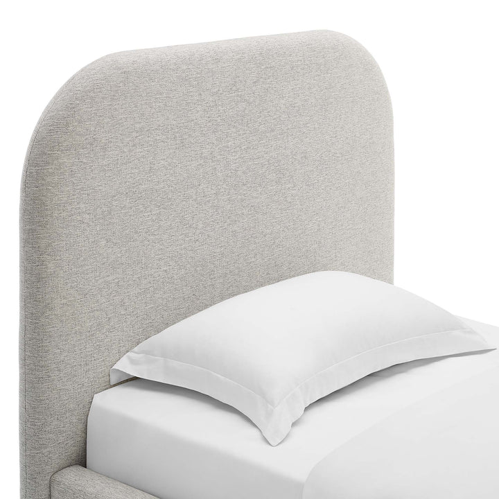 Kendall Upholstered Fabric Curved Twin Platform Bed