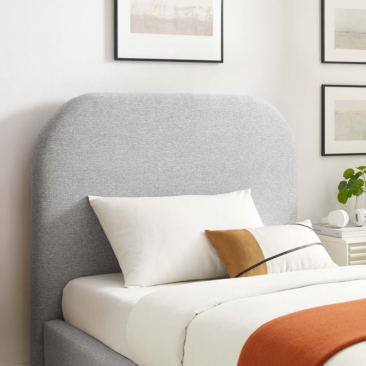 Kendall Upholstered Fabric Curved Twin Platform Bed