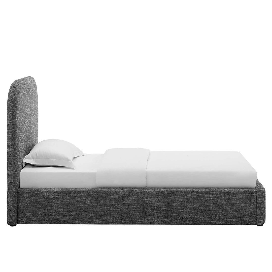 Kendall Upholstered Fabric Curved Twin Platform Bed