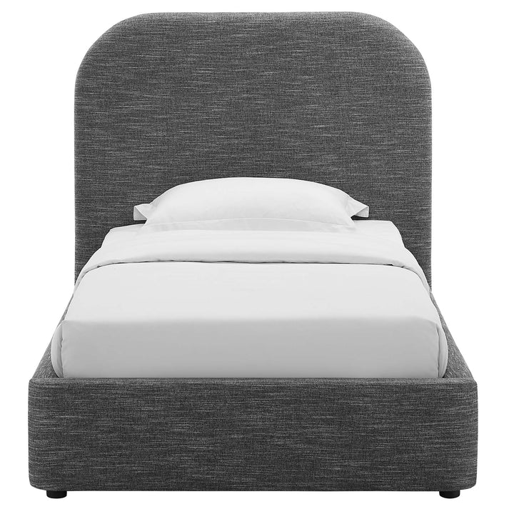 Kendall Upholstered Fabric Curved Twin Platform Bed