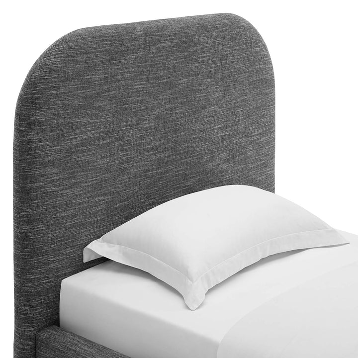 Kendall Upholstered Fabric Curved Twin Platform Bed