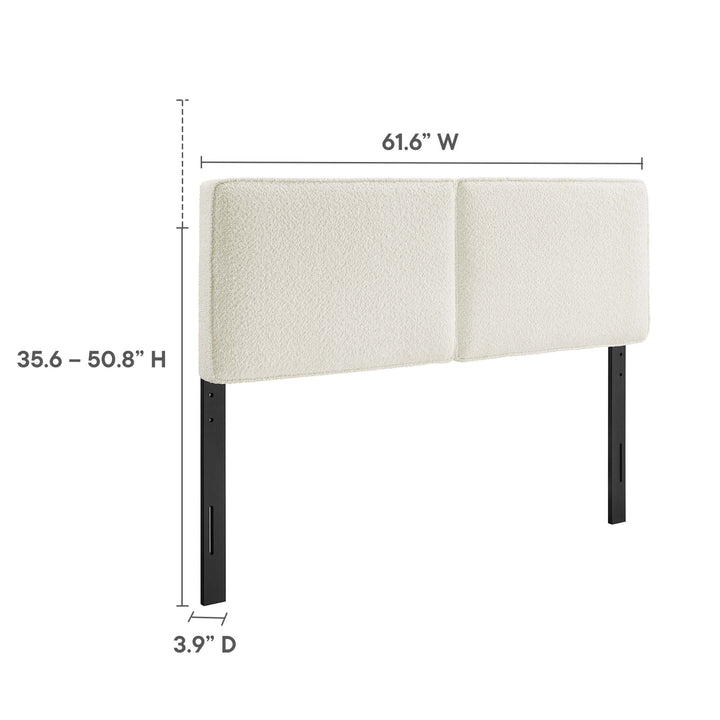 Luna Boucle Fabric Queen Headboard