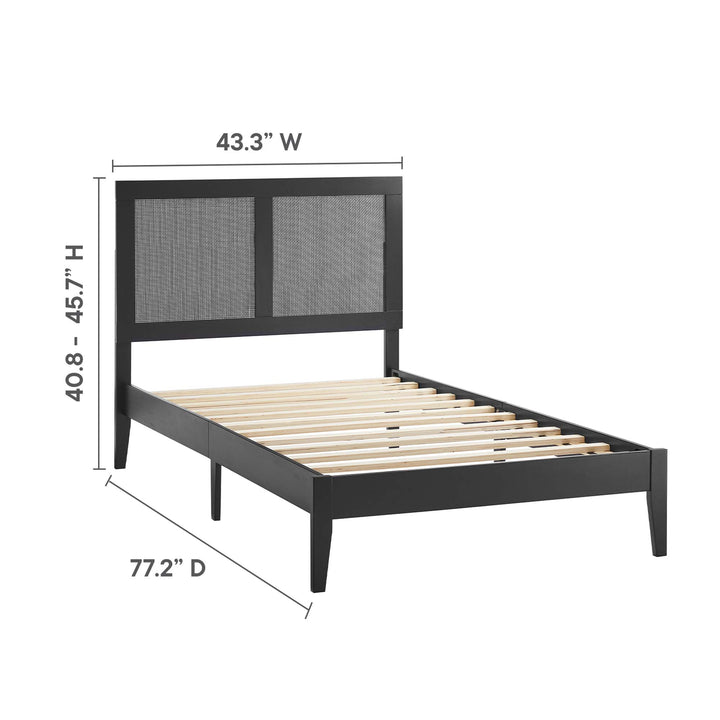 Solstice Rattan and Wood Twin Platform Bed