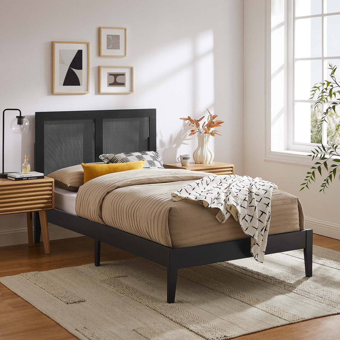 Solstice Rattan and Wood Twin Platform Bed