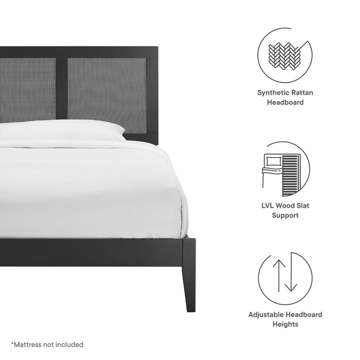 Solstice Rattan and Wood Twin Platform Bed