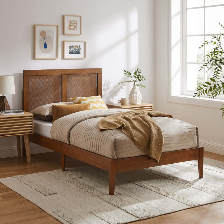 Solstice Rattan and Wood Twin Platform Bed