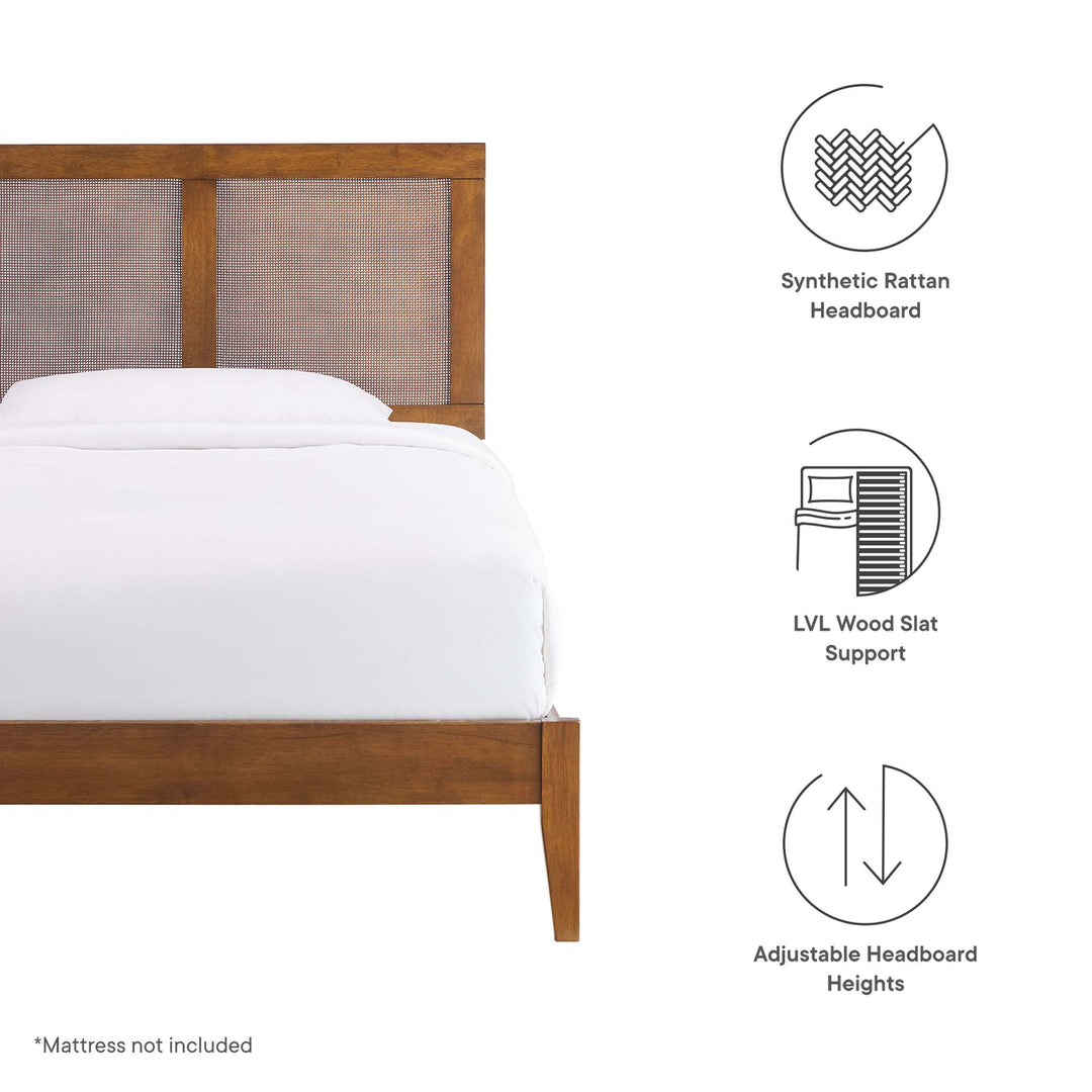 Solstice Rattan and Wood Twin Platform Bed