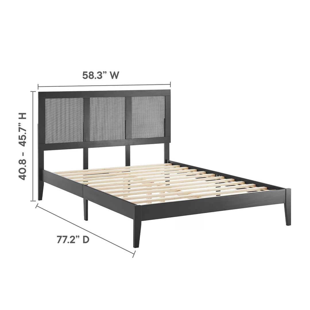 Sahara Rattan and Wood Full Platform Bed