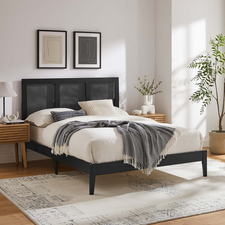 Sahara Rattan and Wood Full Platform Bed