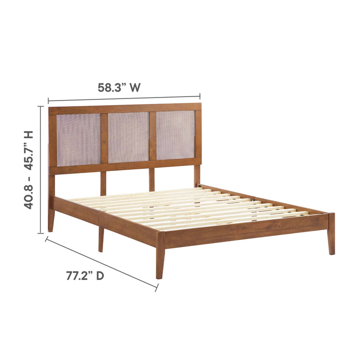 Sahara Rattan and Wood Full Platform Bed