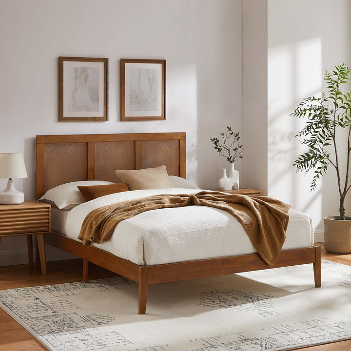 Sahara Rattan and Wood Full Platform Bed