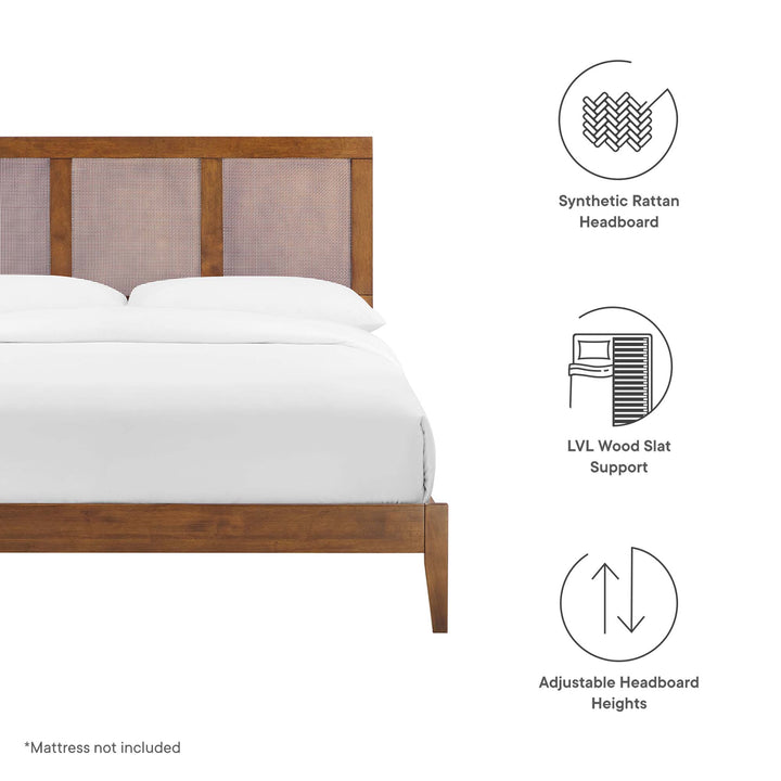 Sahara Rattan and Wood Full Platform Bed