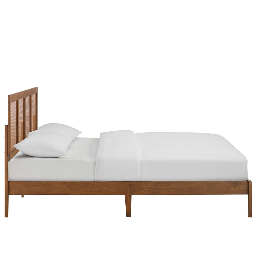 Solana Rattan and Wood Queen Platform Bed