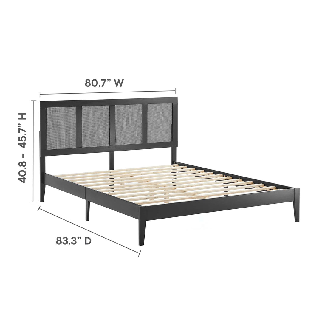 Santorini Rattan and Wood King Platform Bed