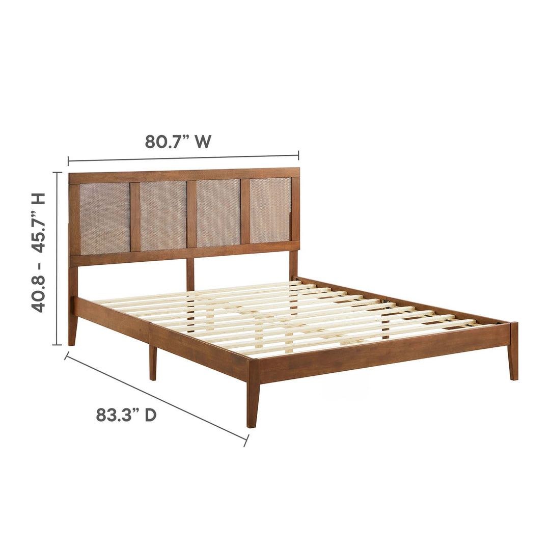 Santorini Rattan and Wood King Platform Bed