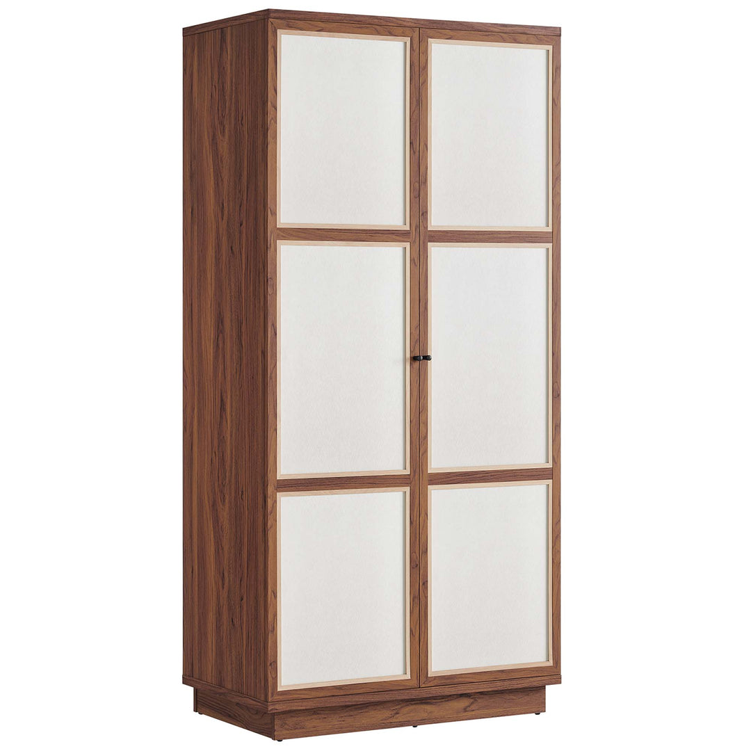 Cypress 70" Tall Wood Grain Storage Cabinet