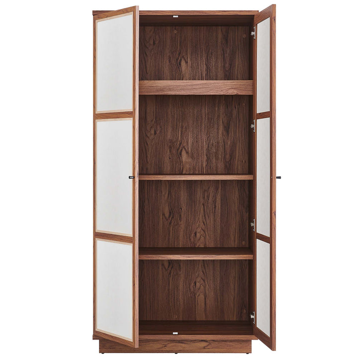 Cypress 70" Tall Wood Grain Storage Cabinet