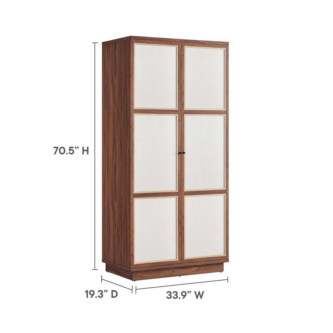 Cypress 70" Tall Wood Grain Storage Cabinet