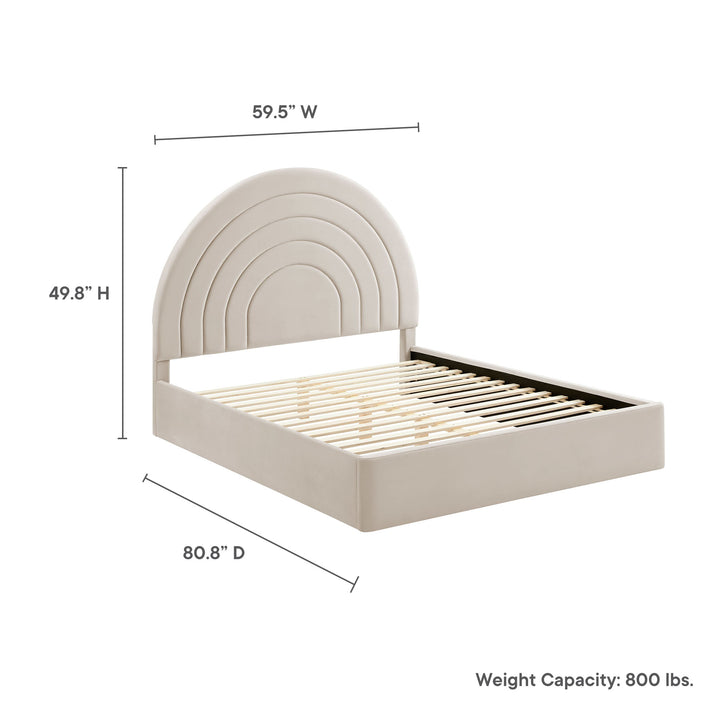 Sienna Arched Premium Plush Full Platform Bed