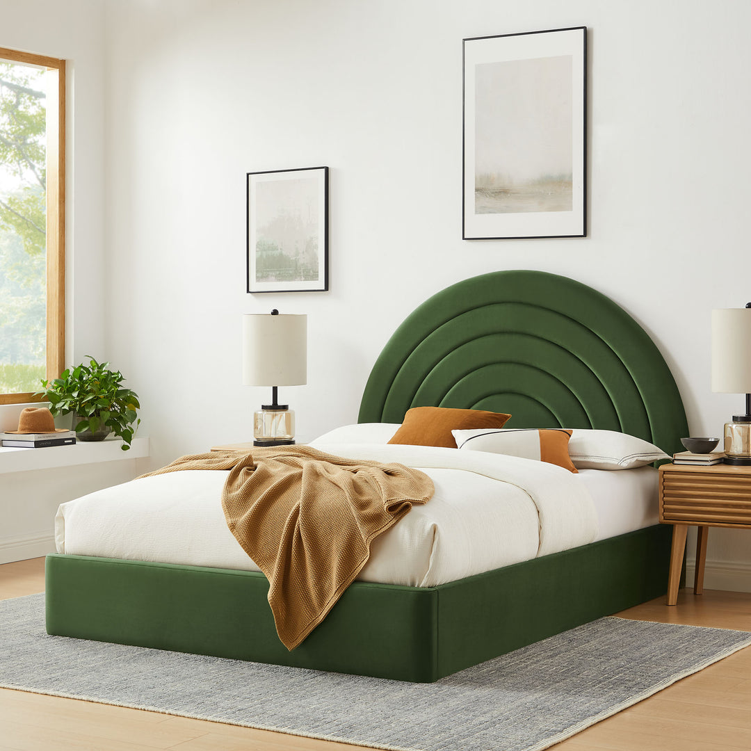 Sienna Arched Premium Plush Full Platform Bed