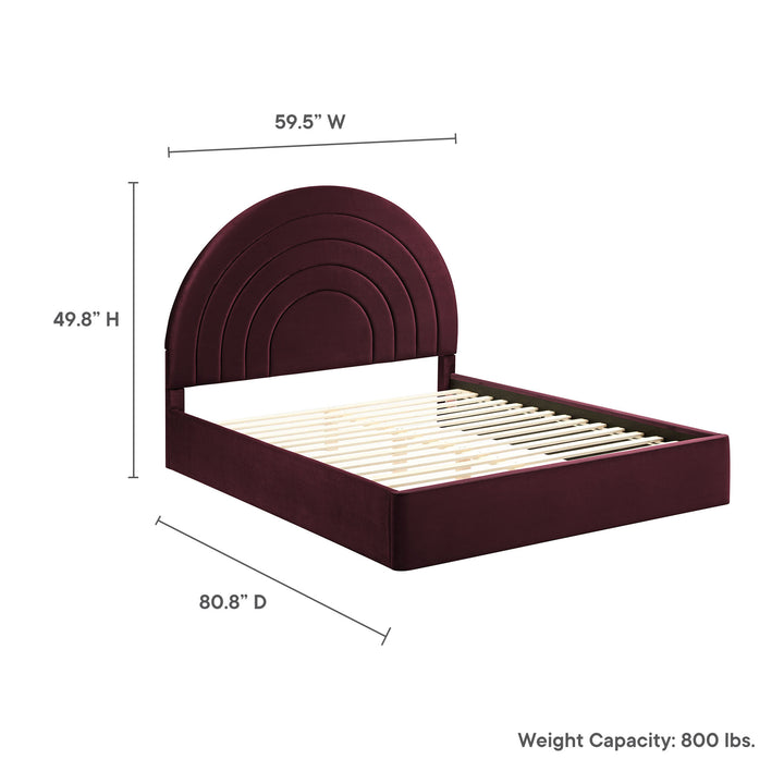 Sienna Arched Premium Plush Full Platform Bed