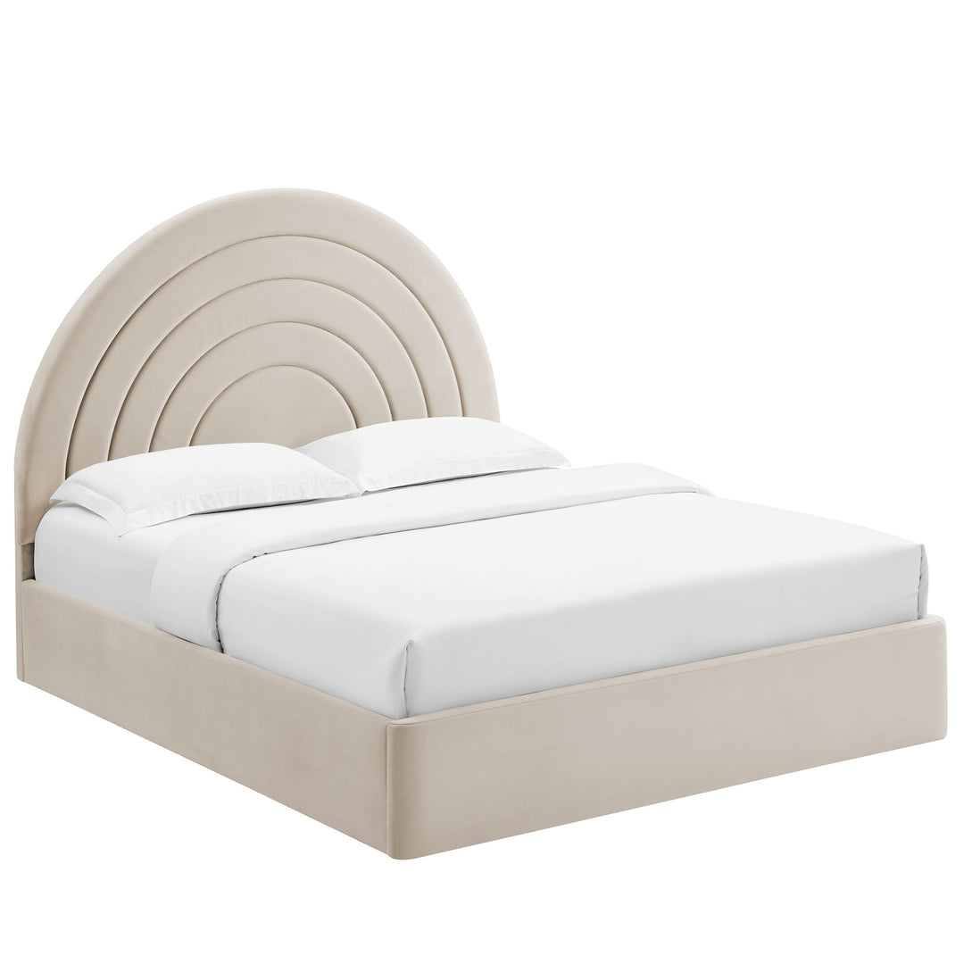 Sola Arched Performance Velvet King Platform Bed