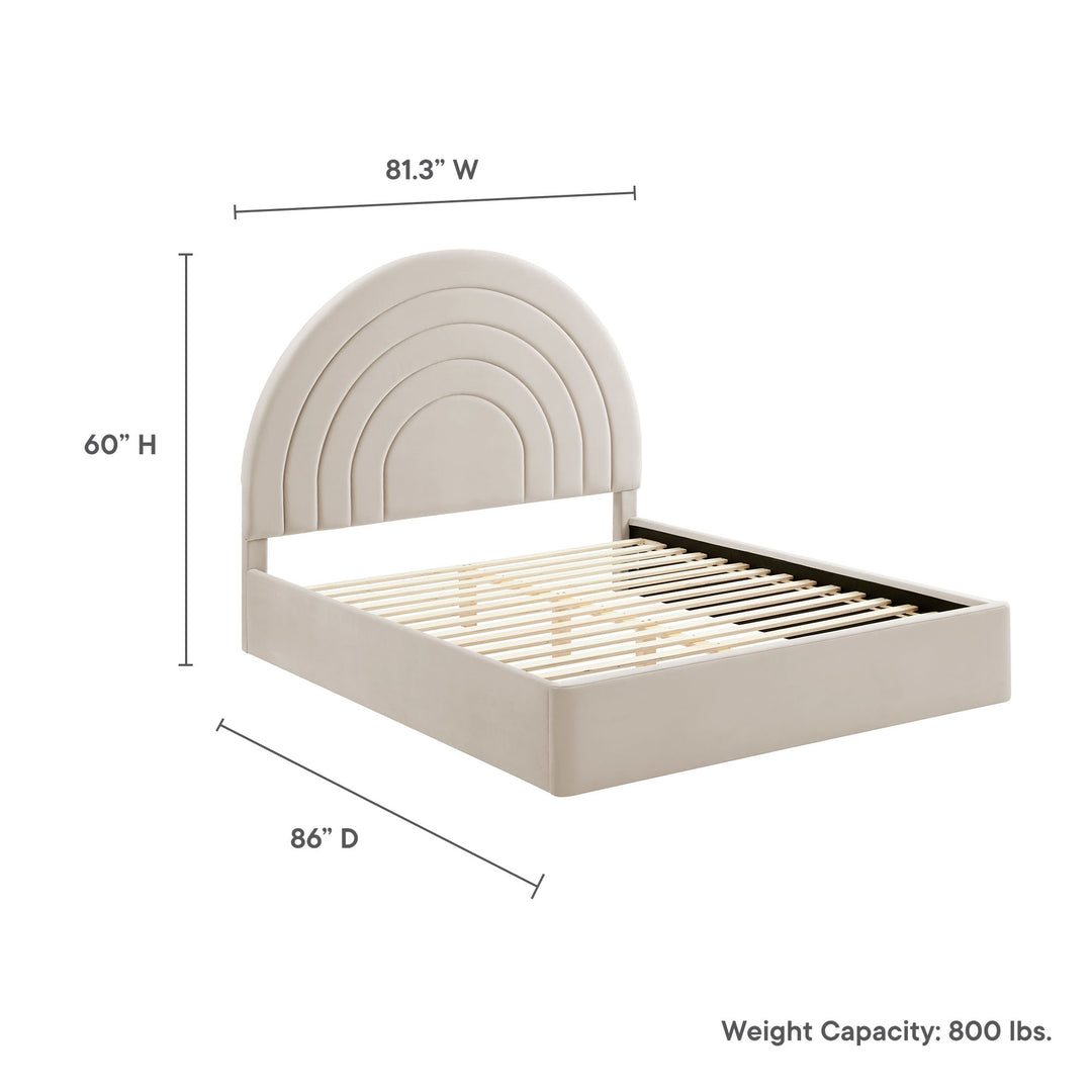 Sola Arched Performance Velvet King Platform Bed