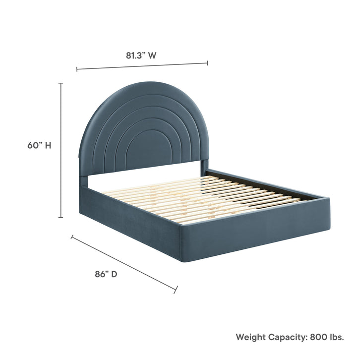 Sola Arched Performance Velvet King Platform Bed