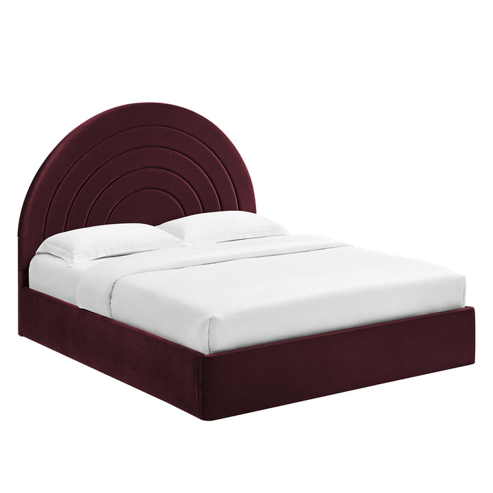 Sola Arched Performance Velvet King Platform Bed