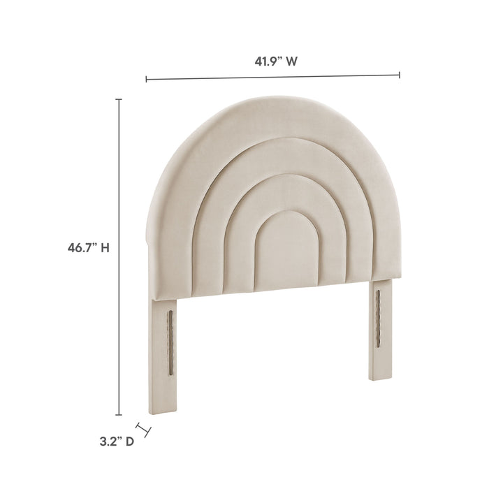 Sorrento Arched Plush Twin Headboard