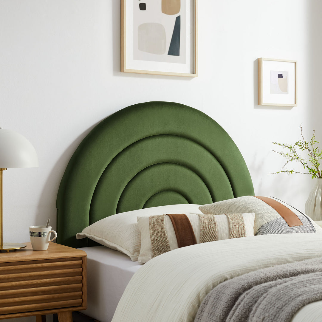 Sorrento Arched Plush Twin Headboard