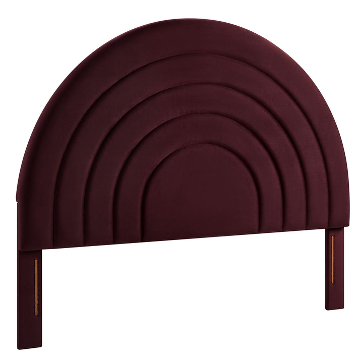 Sienna Arched Plush Velvet Full Headboard