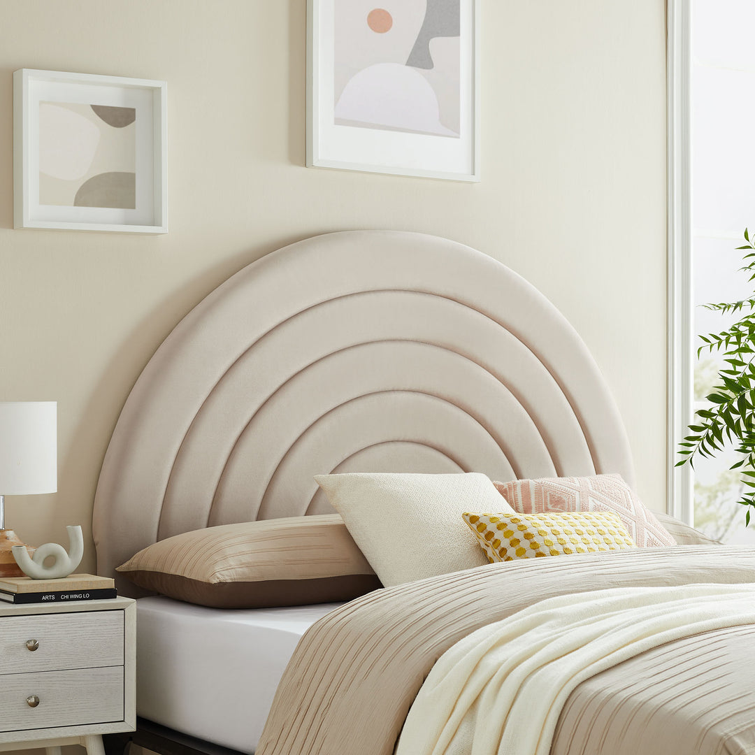 Serenity Arched Plush Queen Headboard