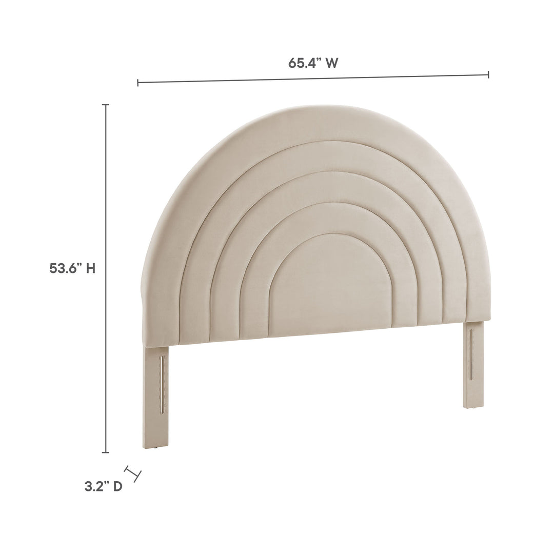 Serenity Arched Plush Queen Headboard