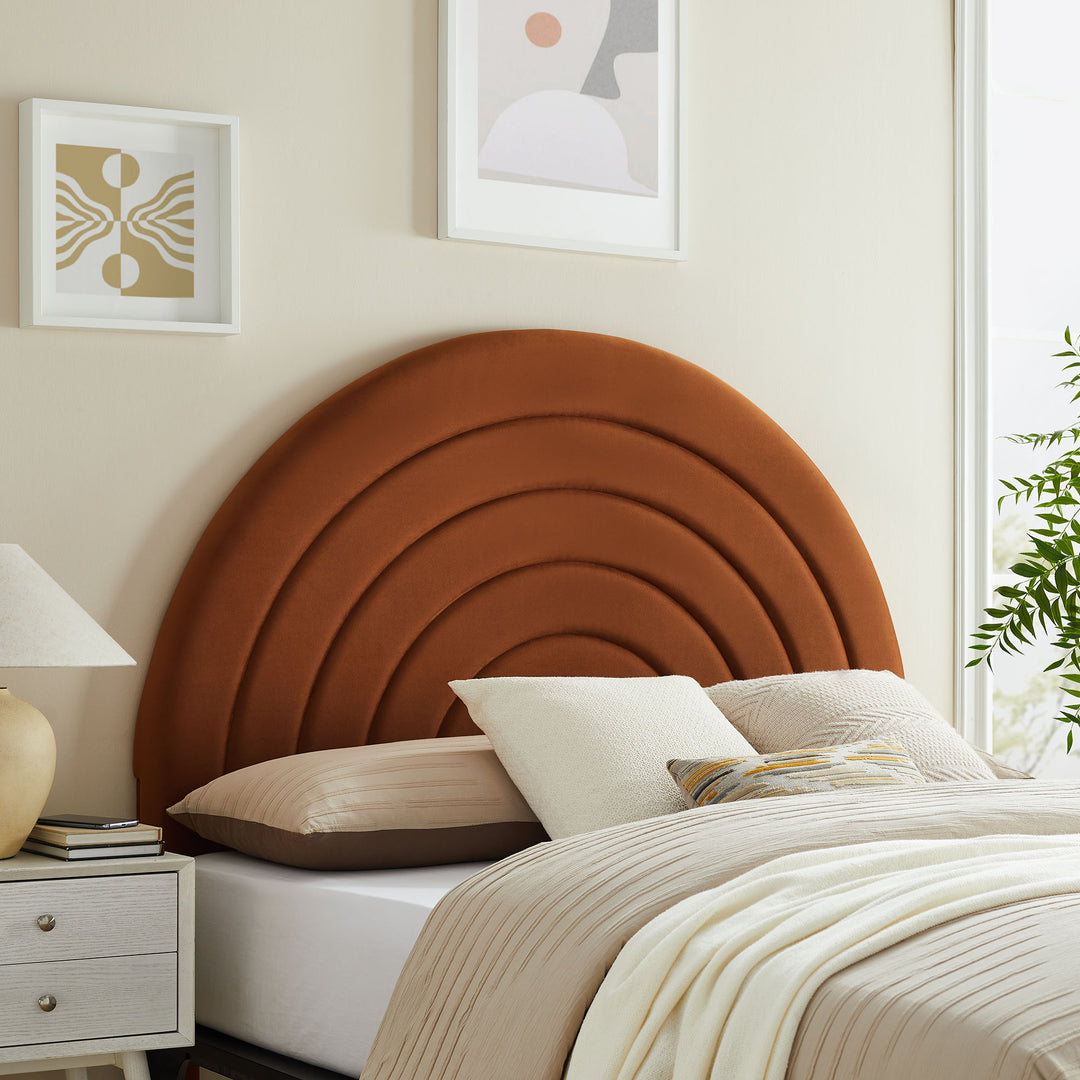 Serenity Arched Plush Queen Headboard