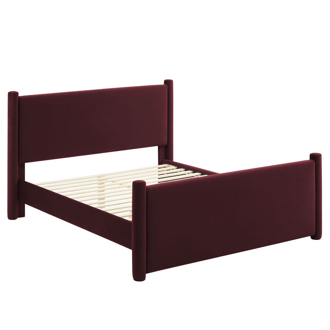 Raleigh Plush Velvet King Platform Bed