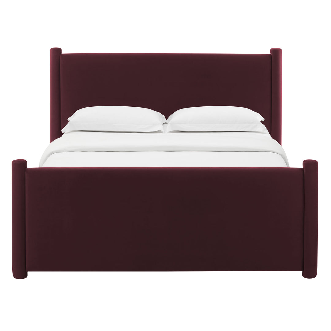 Raleigh Plush Velvet King Platform Bed