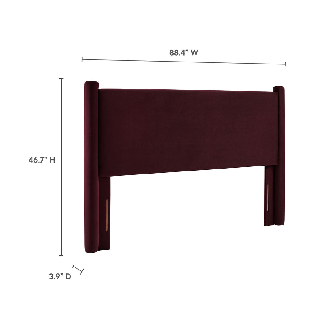 Regal Plush Velvet King Headboard