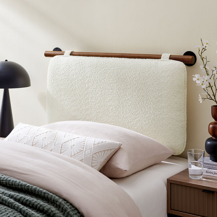 Aria Wall-Mounted Chenille Upholstered Twin Headboard