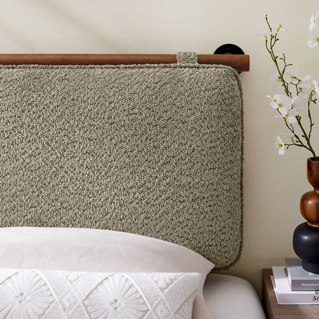 Aria Wall-Mounted Chenille Upholstered Twin Headboard