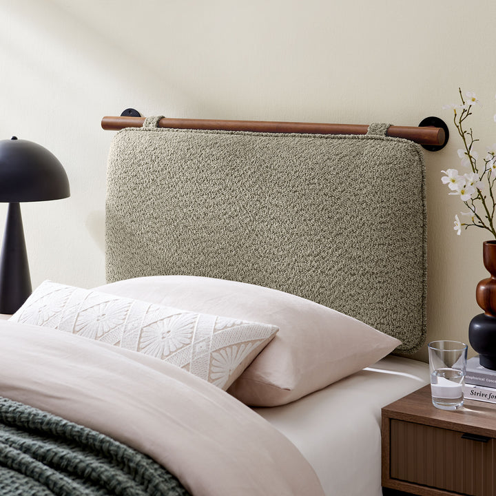 Aria Wall-Mounted Chenille Upholstered Twin Headboard