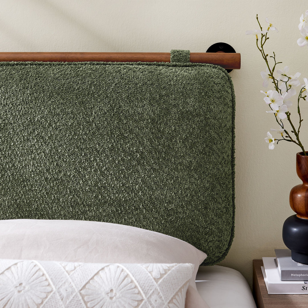 Aria Wall-Mounted Chenille Upholstered Twin Headboard