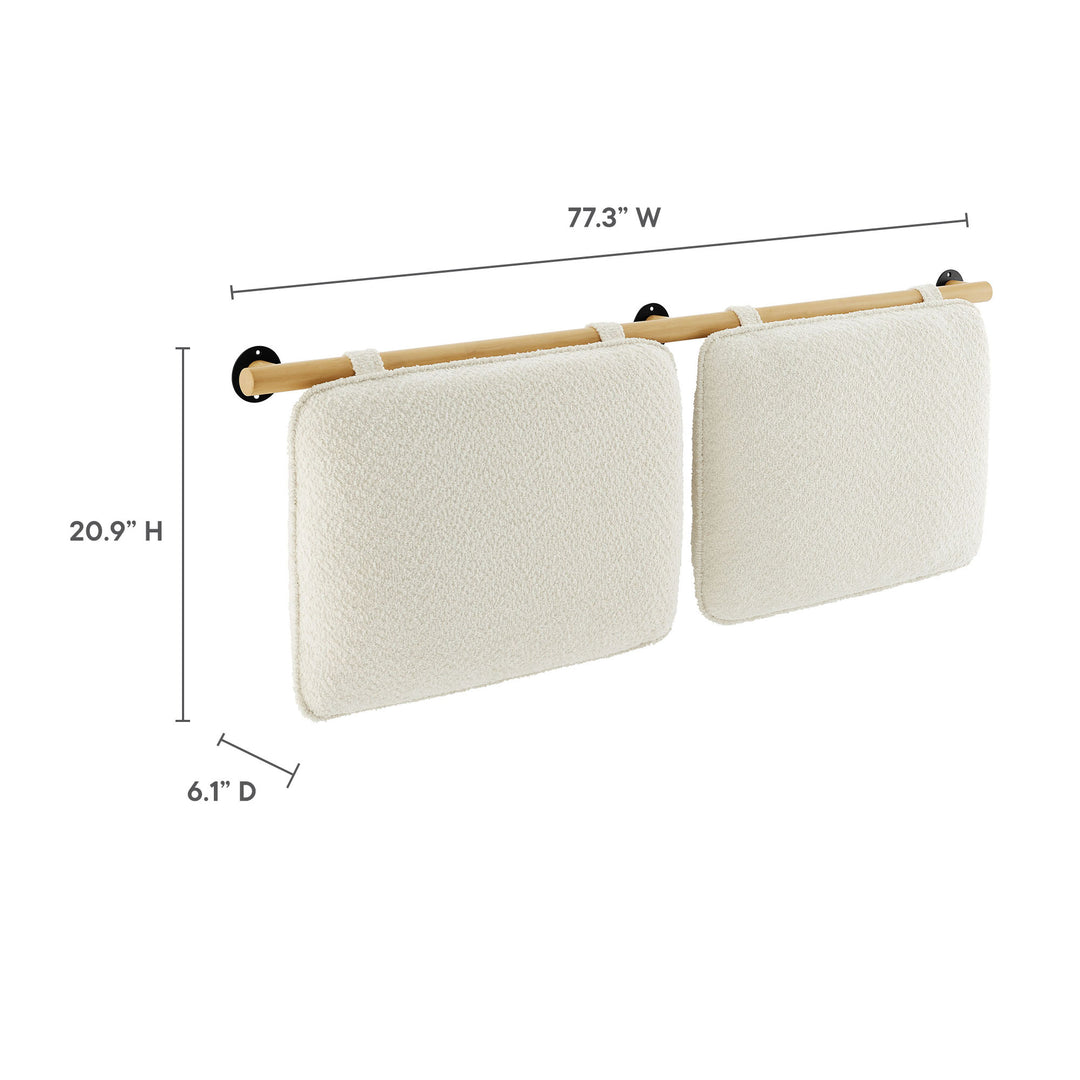 Aria Wall-Mounted Chenille Upholstered King Size Headboard