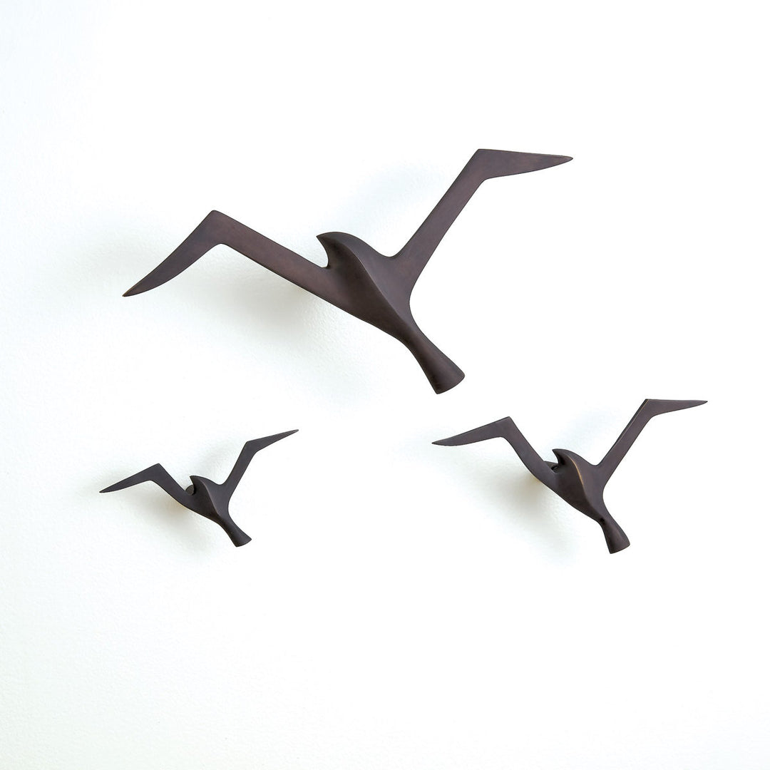 Metallic Flock Wall Decor