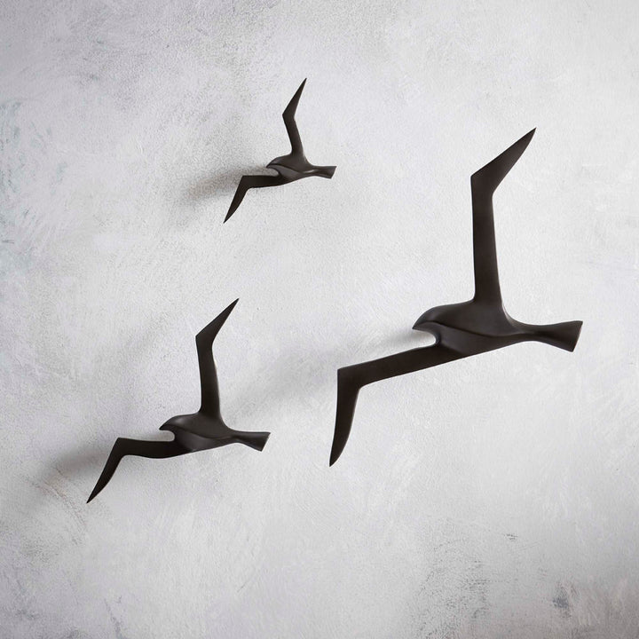 Metallic Flock Wall Decor