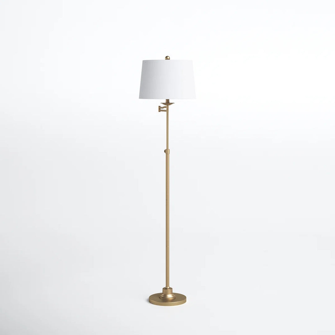 Rosalie 64.25'' Gold Swing Arm Floor Lamp