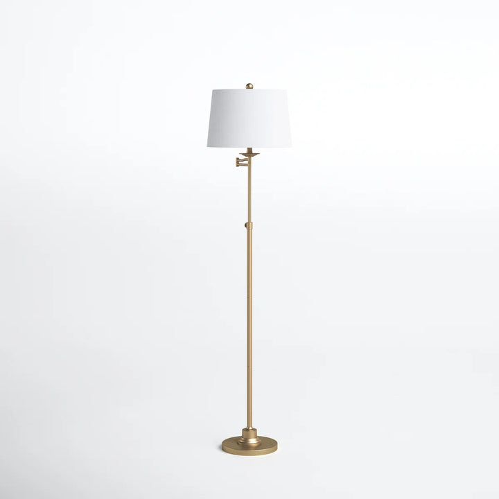 Rosalie 64.25'' Gold Swing Arm Floor Lamp