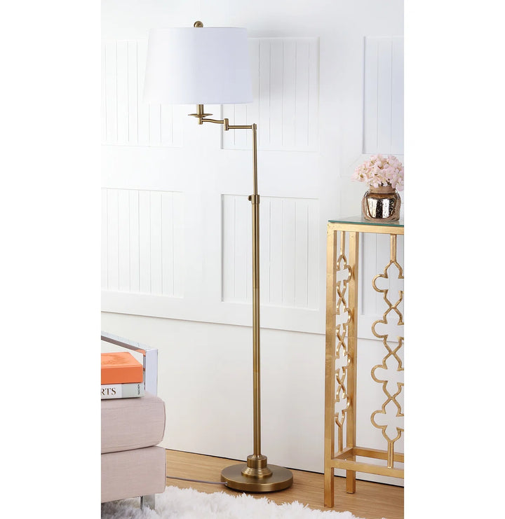 Rosalie 64.25'' Gold Swing Arm Floor Lamp