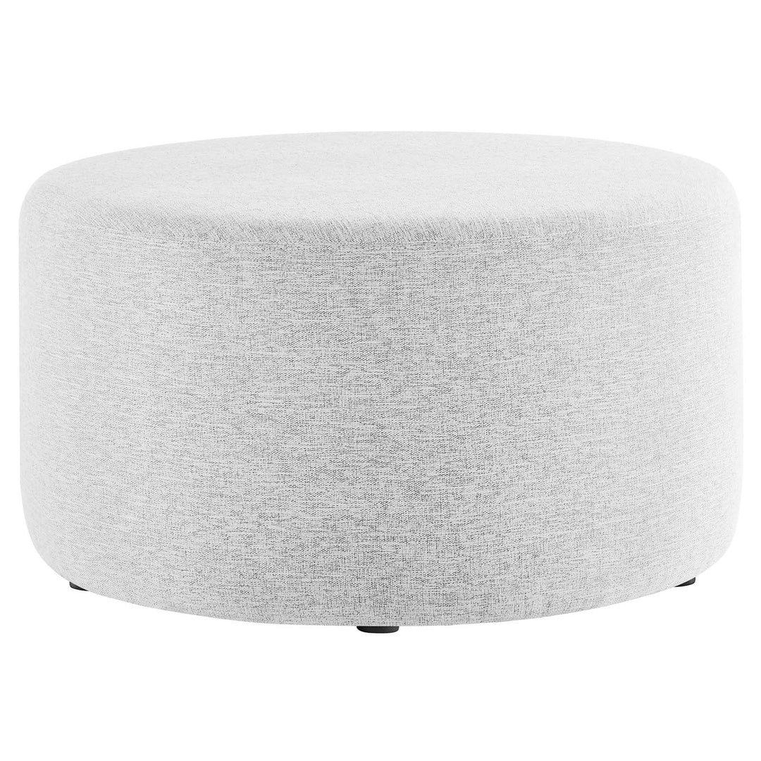 Jake 29" Round Upholstered Ottoman - Gray