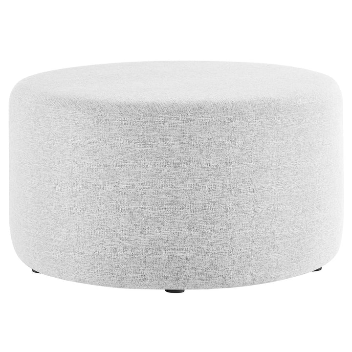 Jake 29" Round Upholstered Ottoman - Gray